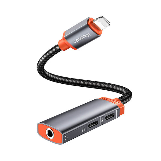 Mcdodo 3 in 1 Lighitning to DC3.5+Dual Lightning