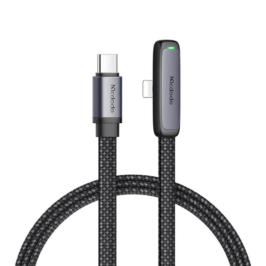 Mcdodo Right Angle 36W USB-C to Lightning Cable - Zebra Series