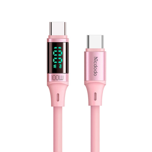 Mcdodo Digital HD シリコン USB-C - USB-C 100W ケーブル (1.2/1.8m)
