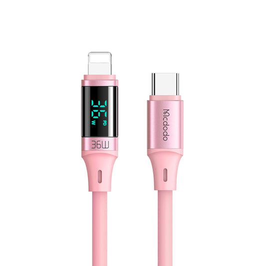Mcdodo Digital HD シリコン USB-C - Lightning 36W ケーブル (1.2/1.8m)