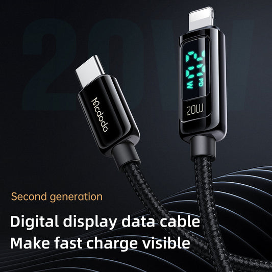 Mcdodo Digital Pro USB-C - Lightning ケーブル 36W (1.2M)