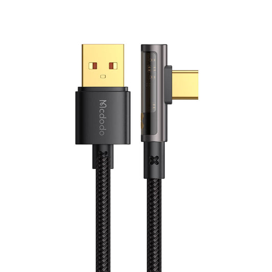 Mcdodo Right Angle USB-A to USB-C Transparent Cable - Prism Series