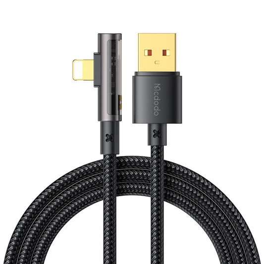 Mcdodo Right Angle Lightning Transparent Cable - Prism Series