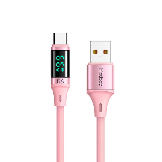 Mcdodo Digital HD シリコン USB-A - USB-C ケーブル 6A (1.2M)