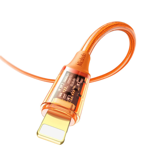 Mcdodo Amber シリーズ USB-C - Lightning 36W トランスペアレント ケーブル (1.2/1.8M)