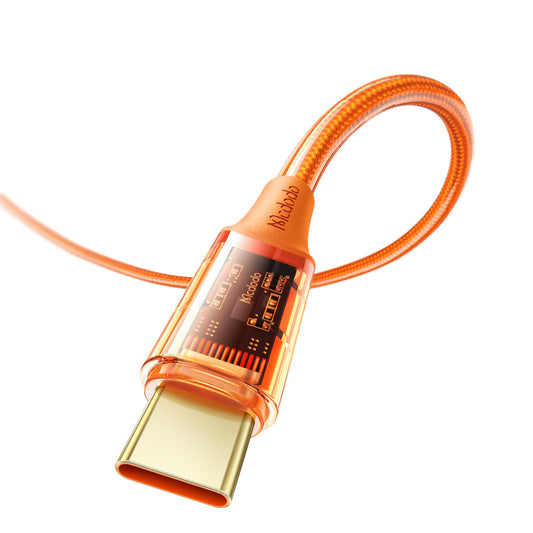 Mcdodo Amber シリーズ USB-C to USB-C PD 100W トランスペアレント ケーブル (1.2/1.8M)