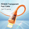 Mcdodo 36W USB-C to Lightning Transparent Cable - Amber Series