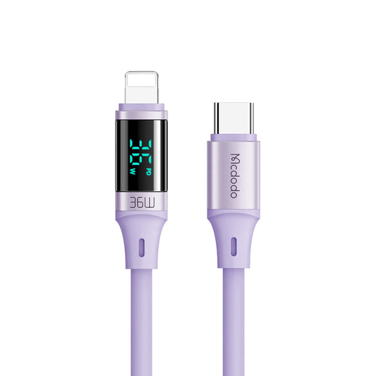 Mcdodo Digital HD シリコン USB-C - Lightning 36W ケーブル (1.2/1.8m)