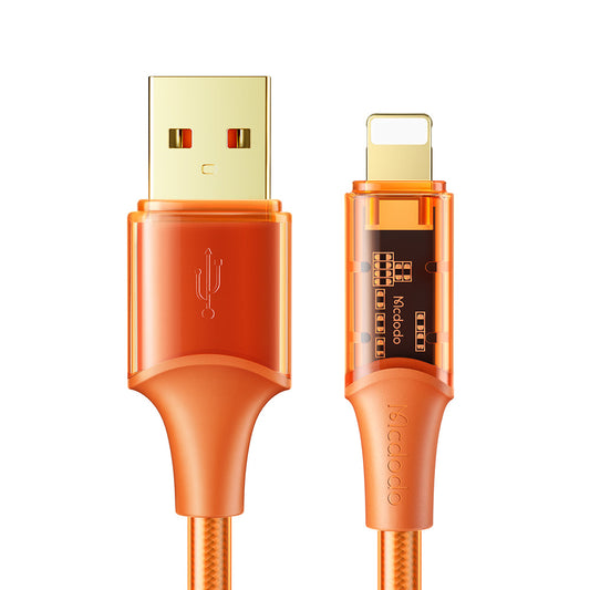 Mcdodo Amber シリーズ USB-A - Lightning トランスペアレント ケーブル (1.2/1.8M)