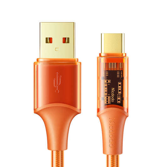 Mcdodo Amber シリーズ 6A USB-A - USB-C トランスペアレント ケーブル (1.2/1.8M)