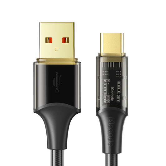 Mcdodo Amber シリーズ 6A USB-A - USB-C トランスペアレント ケーブル (1.2/1.8M)