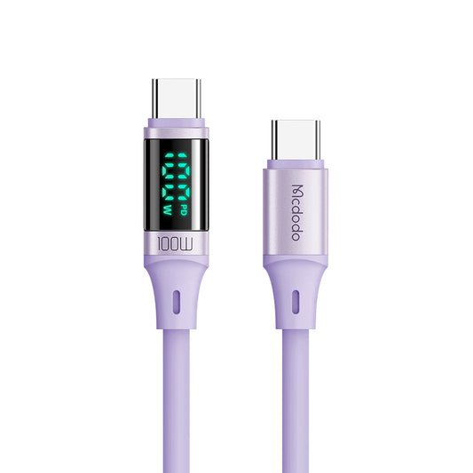 Mcdodo Digital HD シリコン USB-C - USB-C 100W ケーブル (1.2/1.8m)