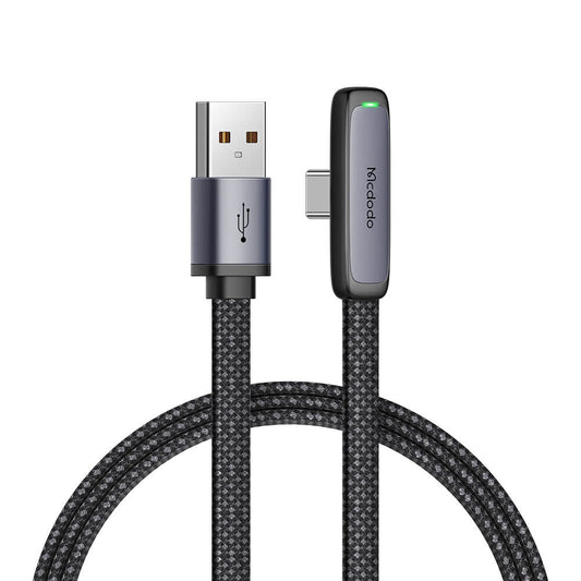 Mcdodo Right Angle USB-A to USB-C Cable - Zebra Series