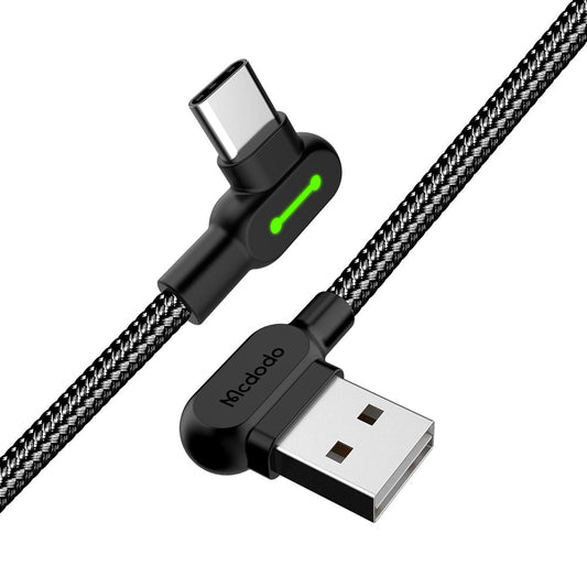 Mcdodo Right Angle USB-A to USB-C Cable - Button Series