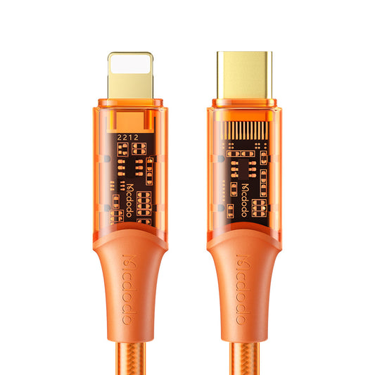 Mcdodo 36W USB-C to Lightning Transparent Cable - Amber Series